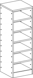 Skříň s  vloženými policemi - M22.008