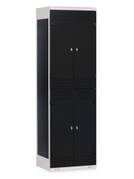Šatní skříňka 4-boxová, 1525 x 600 x 500 mm - kovová