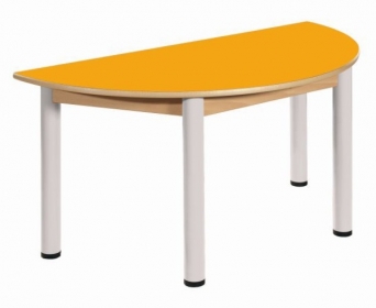 Půlkulatý stůl 120 x 60 cm výškově stavitelné nohy 52 - 70 cm - x56.65270