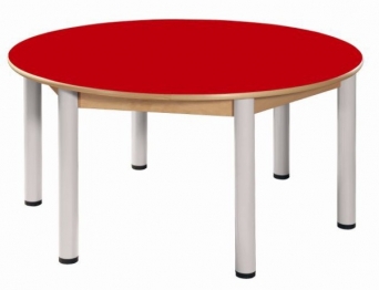 Kruhový stůl průměr 120 cm výškově stavitelné nohy 52 - 70 cm - 56.95270