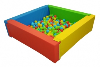 Bazén čtvercový čtyřbarevný - PES 120x120x40 cm