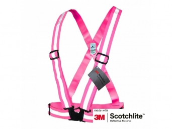 Dětské reflexní elastické kšandy, šle - Cross Belt, růžové