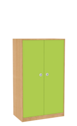 Dřevěná dětská skříň široká s dveřmi střední výška