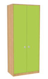 Dřevěná dětská skříň široká s dveřmi vysoká