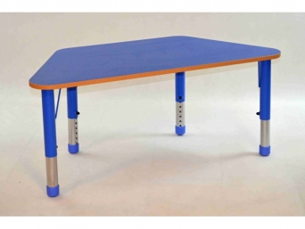 Lichoběžníkový dřevěný stůl s rektifikací 112(65)x53 cm