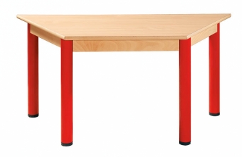 Lichoběžníkový dřevěný stůl s rektifikační patkou 120 x 60 cm - x66.4hh.color