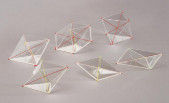 Sada 6 modelů krystalových sítí