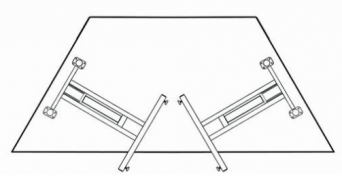 Sklopný stůl lichoběžník 140x80 cm