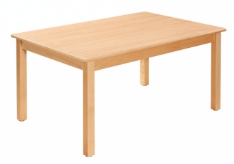 Dětský obdélníkový dřevěný stůl standard s masivní podnoží 80x60 cm - M16.2xx.