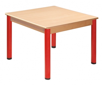 Čtvercový dřevěný stůl s rektifikační patkou 80 x 80 cm - x66.3hh.color