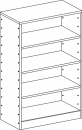 Skříň s vloženými policemi - M22.096