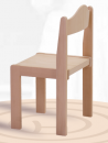 Dřevěná praktická stohovatelná dětská židle Mates 1055 - mořený opěrák + sedák