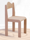 Dřevěná elegantní dětská stohovatelná židle s krempou David 1155 - přírodní
