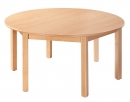 Dětský půlkulatý dřevěný stůl s masivní podnoží 120x60 cm - x16.6XX.barva