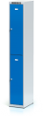Dělená šatní skříň plechová s vloženými jednoplášťovými dveřmi - dvojdílná L3M 40 1 2 A (Alsin)