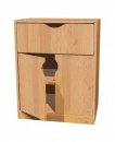 Dětská dřevěná skříňka se zásuvkou a dvířky 0L012M