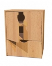 Dětská dřevěná skříňka se zásuvkou a dvířky bez soklu 0L017M