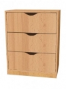 Dětská dřevěná skříňka se zásuvkami 0L014M