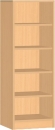 Dětská dřevěná skříňka otevřená s policemi 02S018