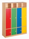 Dětská dřevěný šatní čtyřblok bez zámků - M20.112