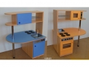 Dětská moderní oboustranná barová kuchyňka 0L360M