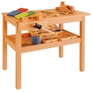 Dětský dřevěný truhlářský stůl se svěrákem 0D301