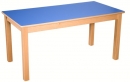 Dětský obdélníkový dřevěný stůl standard s masivní podnoží 120x60 cm - M16.0xx.