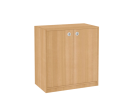 Dřevěná dětská skříň široká s dveřmi - nízká