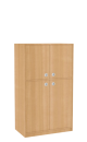 Dřevěná dětská skříň široká s rozdělenými dveřmi střední výška