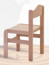 Dřevěná dětská židle Tom s krempou 1125 - mořený sedák
