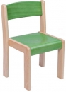 Dřevěná dětská židle TIM mořený sedák a opěrák - C17.018.
