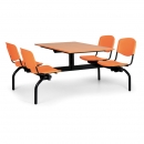 Jídelní set 3840 - plastové sedáky oranžové