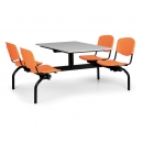 Jídelní set 3840 - plastové sedáky oranžové