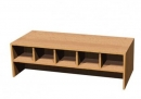Oboustranná lavice s boxy pro deset  dětí 39x55x125 cm 0L970M