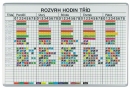 Rozvrhová magnetická školní tabule pro 26 tříd 8 vyučovacích hodin