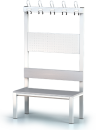 Šatní lavice s opěradlem, věšáky S1L 200 V (modul 200 cm)