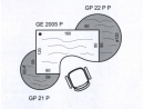 Stůl doplňkový pravý Gate GP 21 P pr.100x75,5x(60x60) cm (ŠxVxH)