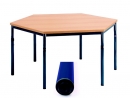 Univerzální stůl pevný šestiúhelníkový průměr 120 cm