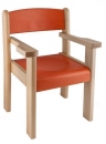 Židle s područkou TIM II - mořený sedák a opěrák - C37.0XX