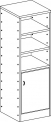 Skříň s policemi a jednoduchými dvířky - M22.100