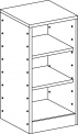 Skříňka se soklem a policemi - M22.124