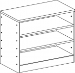 Skříňka se soklem a policemi MIKI PLUS - M22.132