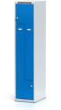 Dělená plechová šatní skříň s vloženými dvouplášťovými dveřmi "Z"- dvoudílná - A3M 40 1 Z S (Aldop)