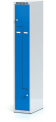 Dělená plechová šatní skříň s vloženými jednoplášťovými dveřmi "Z"- dvoudílná - L1M 30 1 Z S (Alsin)