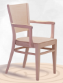 Dřevěná ohýbaná židle s područkami Arol AL 1197
