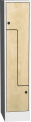 Plechová šatní skříň jednodílná, na soklu provedení "Z" s LTD dveřmi SZS_41_A_L