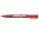 Plnitelný fix popisovač Edding 361 na bílé tabule červený