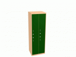 Šatní skříň dvoudílná čtyřdvéřová dřevěná