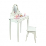 Tidlo Dřevěný kosmetický stoleček bílý