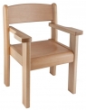 Židle s područkou TIM II - přírodní, výška - 37.0hh.00/P
